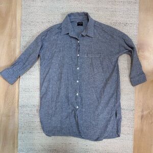 esby cotton linen buttondown
